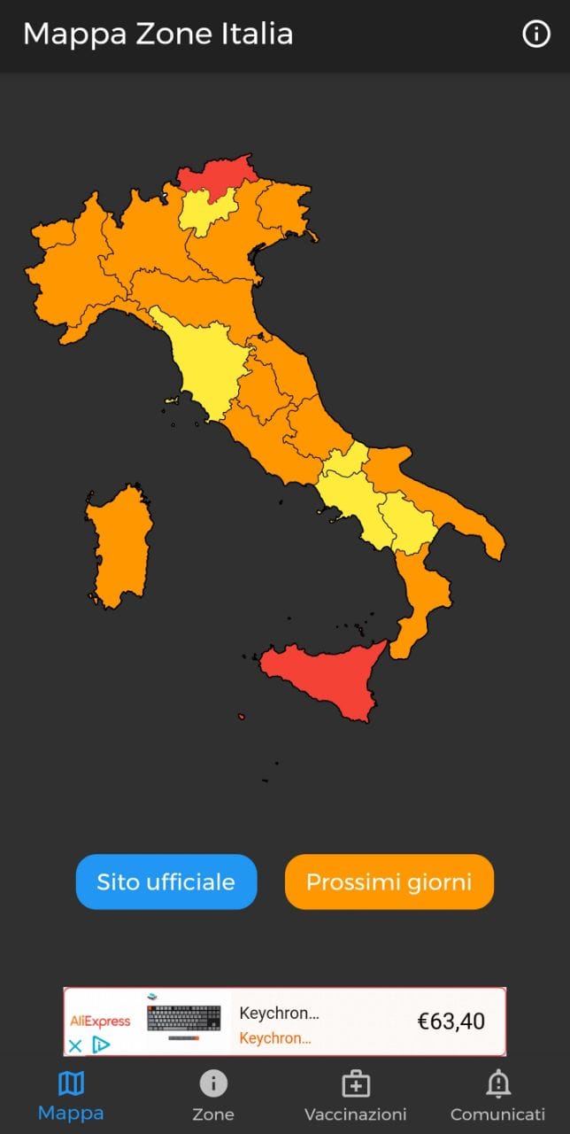 MappaZoneItalia - l'app dei colori durante la pandemia